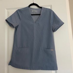Figs Heather Indigo Casma Scrub Top